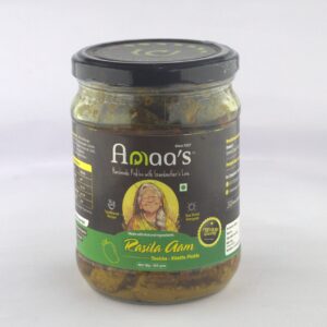Rasila Aam | Rasila Khatta Pickle | Hot & Tangy Mango pickle in Oil | 500gms (Glass Jar)