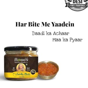 Laccha Aam | Khatti Meethi Chutney | Sweet & Tangy Mango Chutney (Grated Mango) | 350gms (Glass Jar)